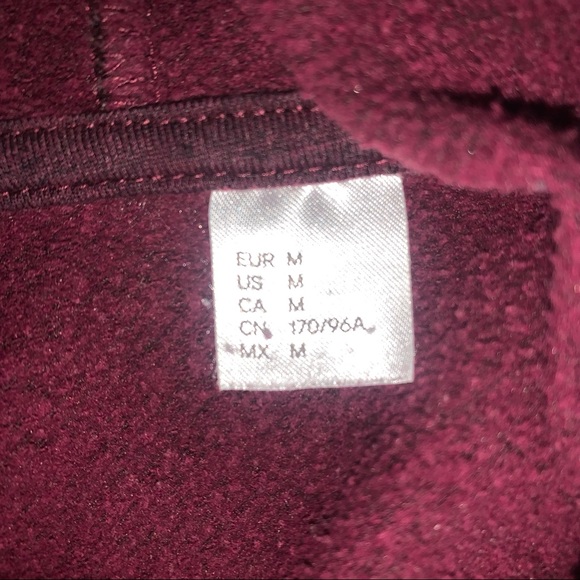 Burgundy Cropped Hoodie - Picture 2 of 2